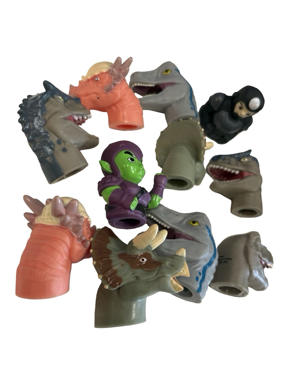 Small Lot Mini Dinosaur Heads Finger Puppet Dinosaur Finger Toys - Picture 7 of 8